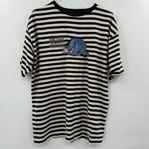 Vintage Disney store‎ embroidered unisex eeyore blah blah stripe tshirt large